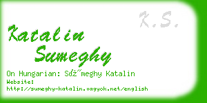 katalin sumeghy business card