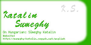 katalin sumeghy business card